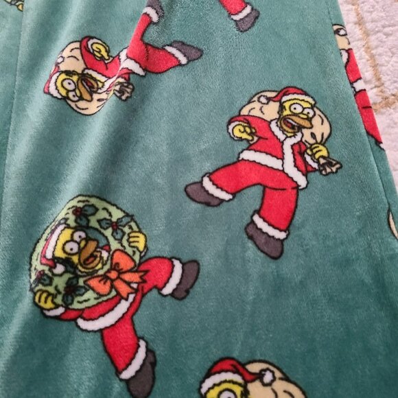 The Simpsons Happy Boxer Fleece PJ Pant Christmas - Size Small - Picture 4 of 6